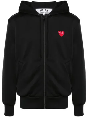 Comme des Garçons    Comme Des Garcons Logo Zipped Cotton Hoodie