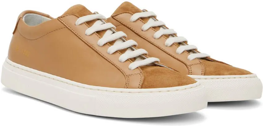Common Projects Tan Achilles Low Sneakers