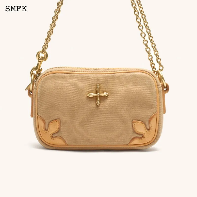Compass Adventure Wheat Shoulder Bag With Chain-