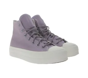Converse Chuck Taylor All Star Lift Zapatillas altas para mujer con logo bordado A05014C Púrpura