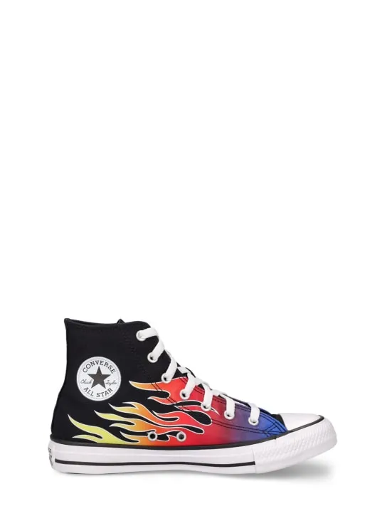 Converse   Flame printed lace-up high sneakers 