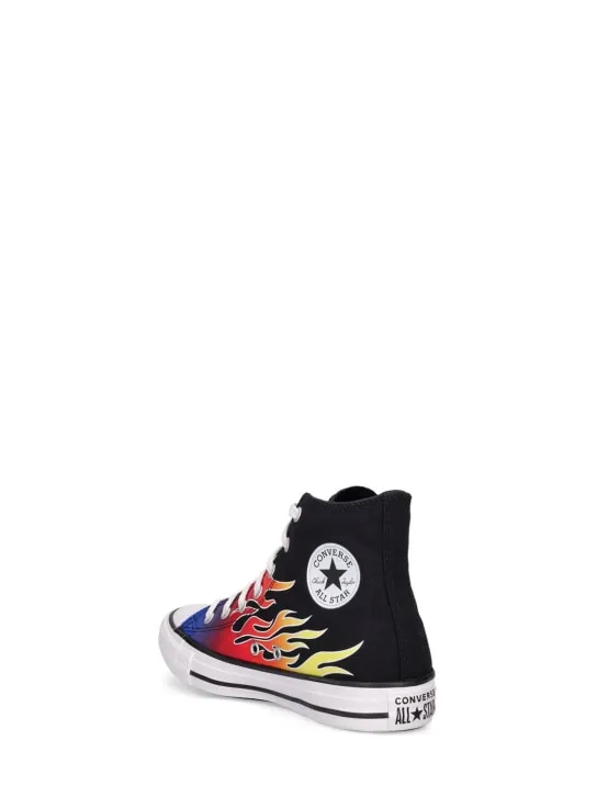 Converse   Flame printed lace-up high sneakers 