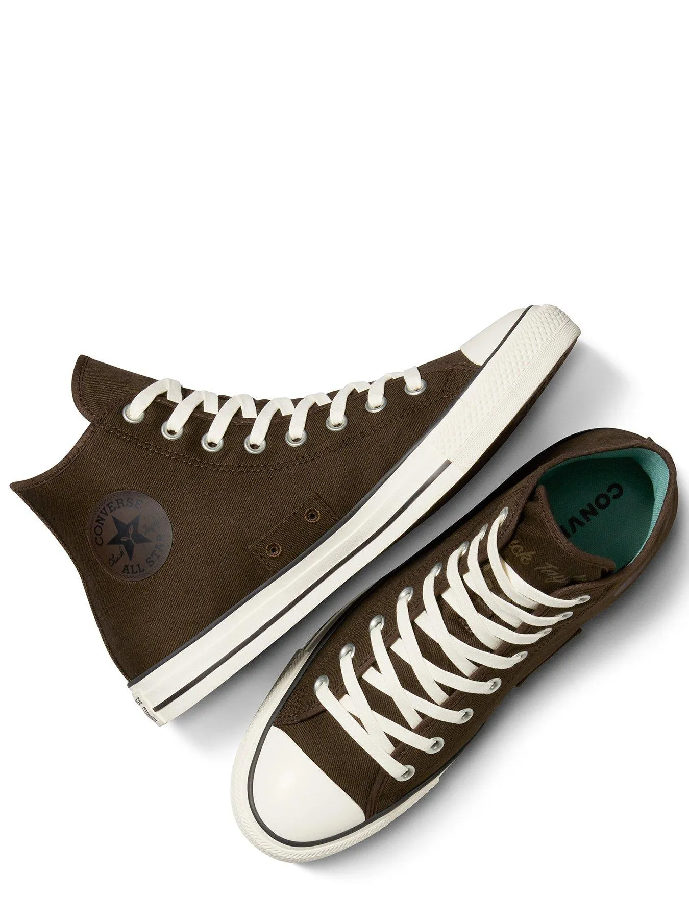 Converse Mens Hi Top Trainers - Dark Brown