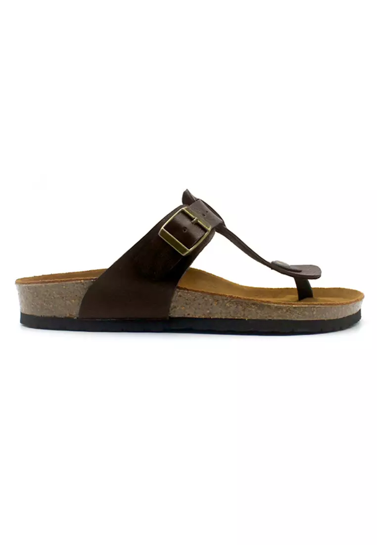 Copenhagen - Dark Brown Leather Sandals & Flip Flops