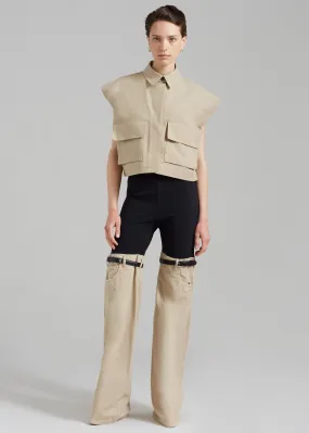 Coperni Hybrid Denim Trousers - Black/Beige