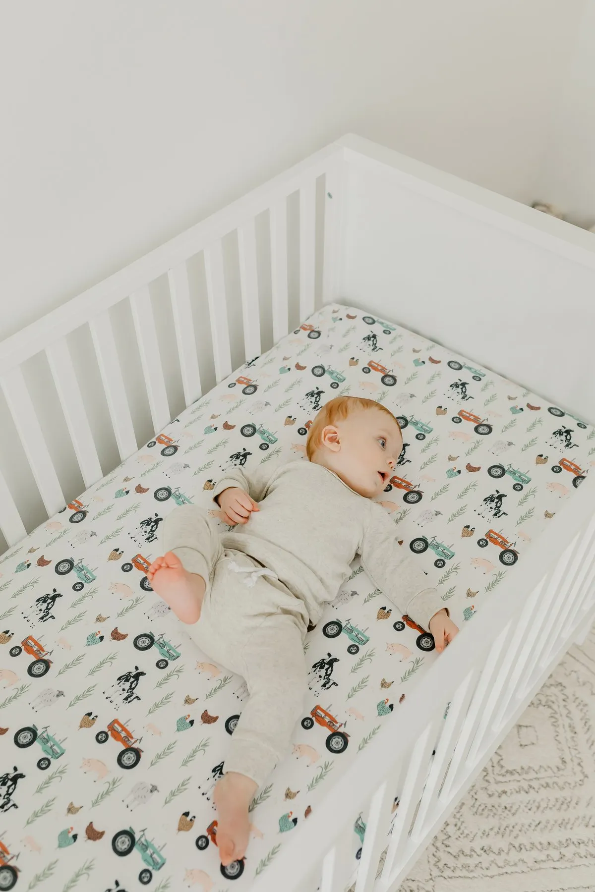 Copper Pearl Jo Premium Crib Sheet