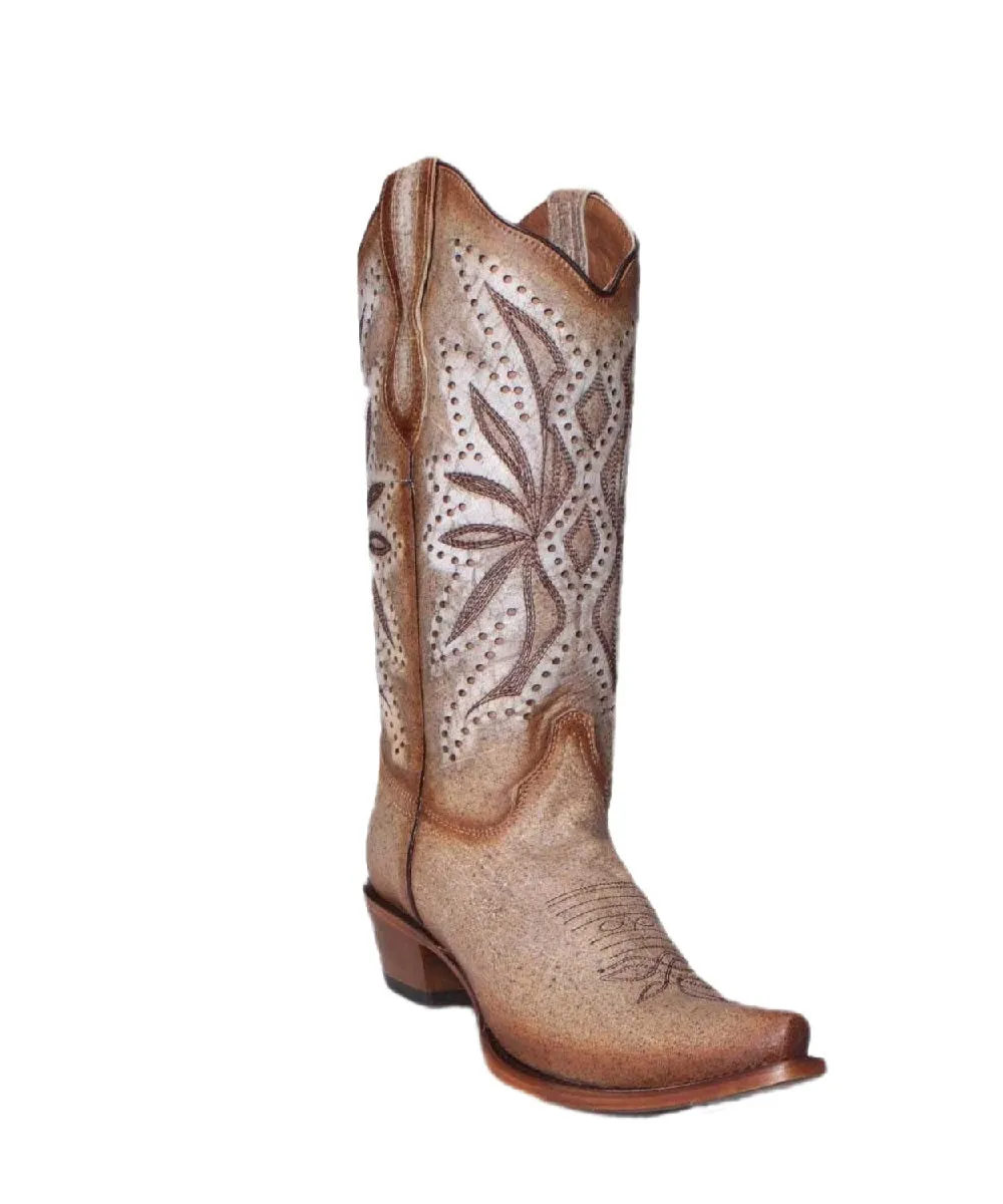 Corral Women's Circle G Laser Cut And Embroidered Boot