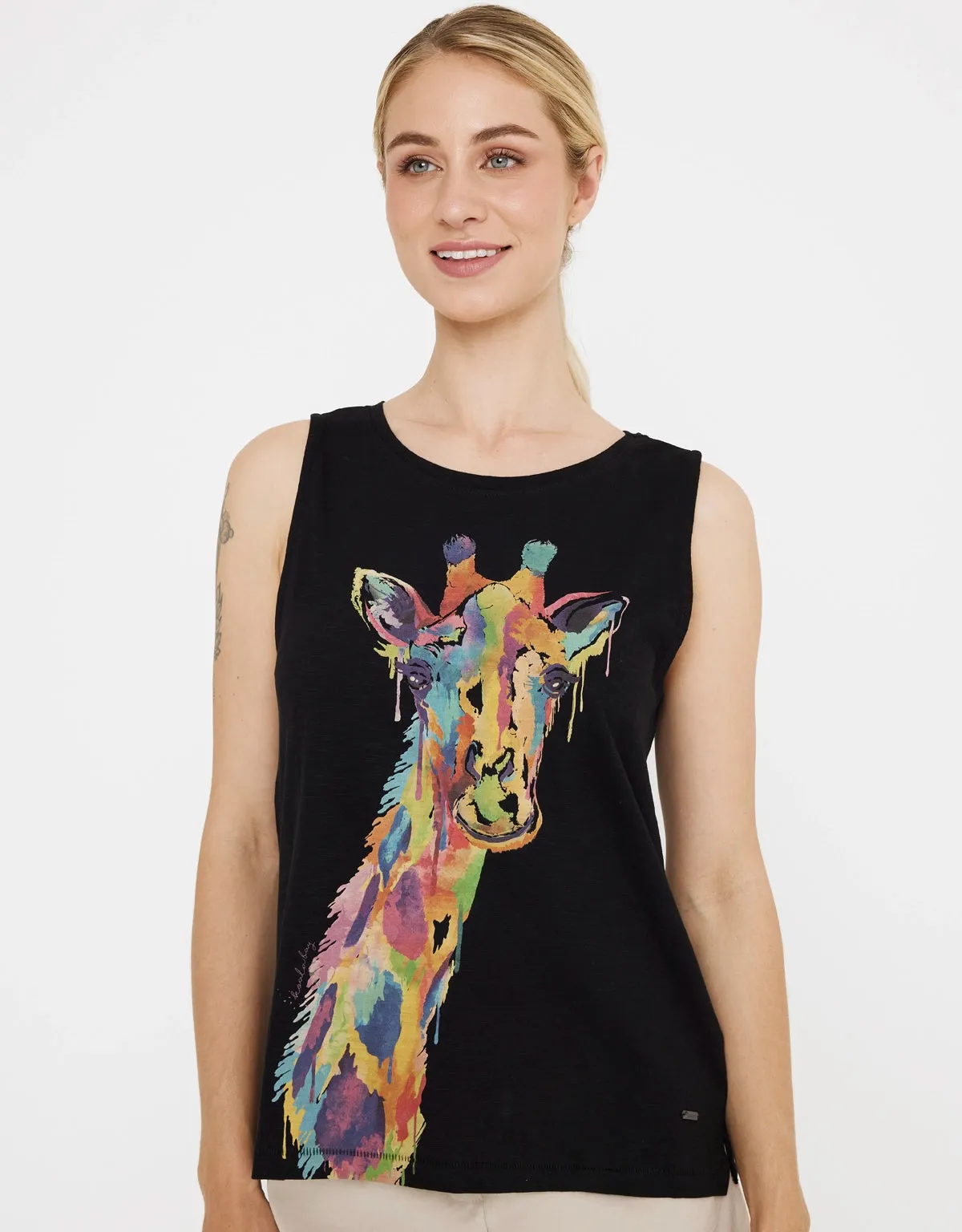 Cotton Tank Top - Lopard