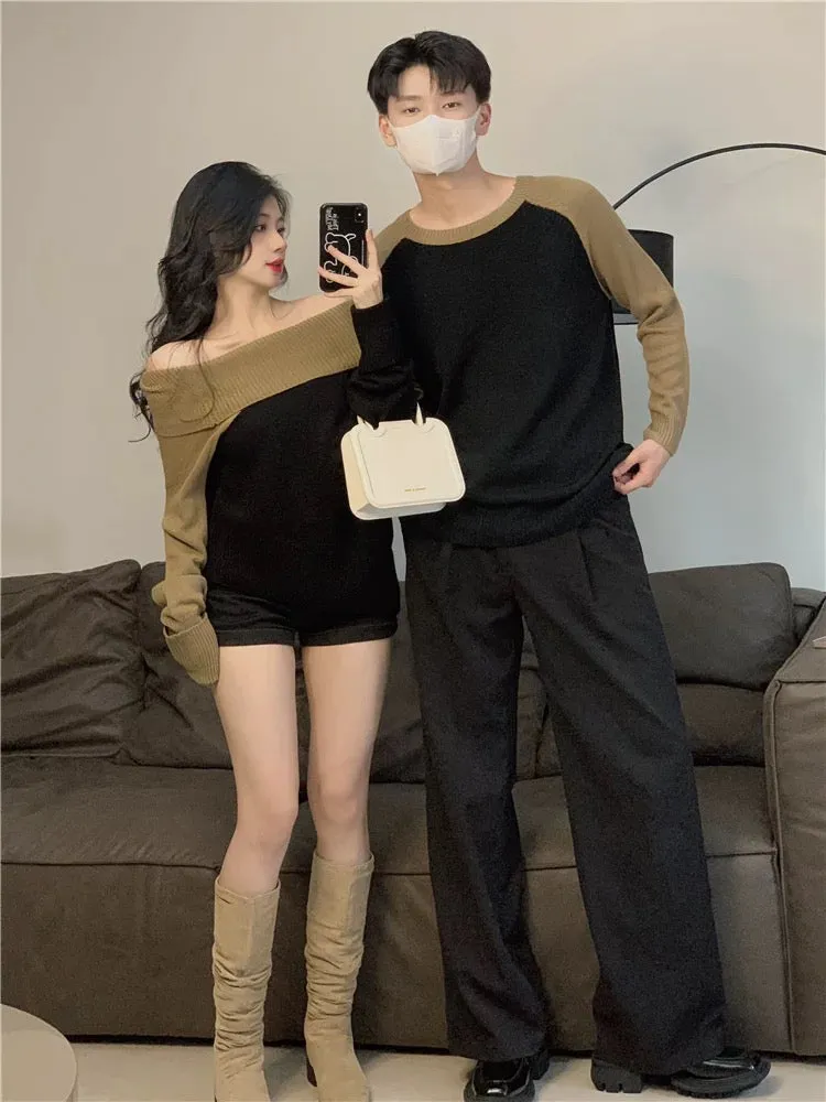 Couple wear autumn and winter 2023 new ins super hot sweater for men and women Korean version loose French sweater jacket trendy