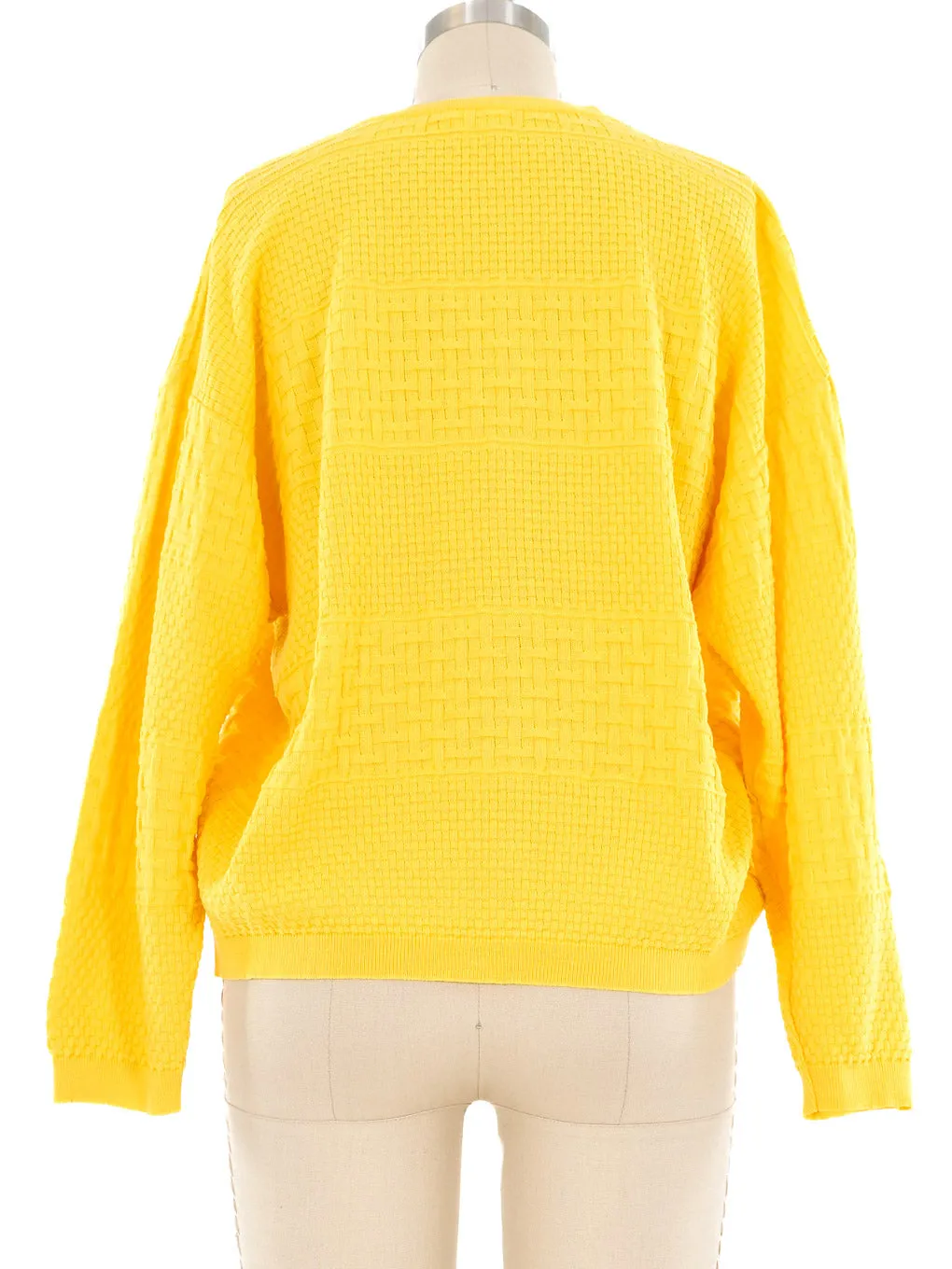 Courreges Yellow Knit Cardigan