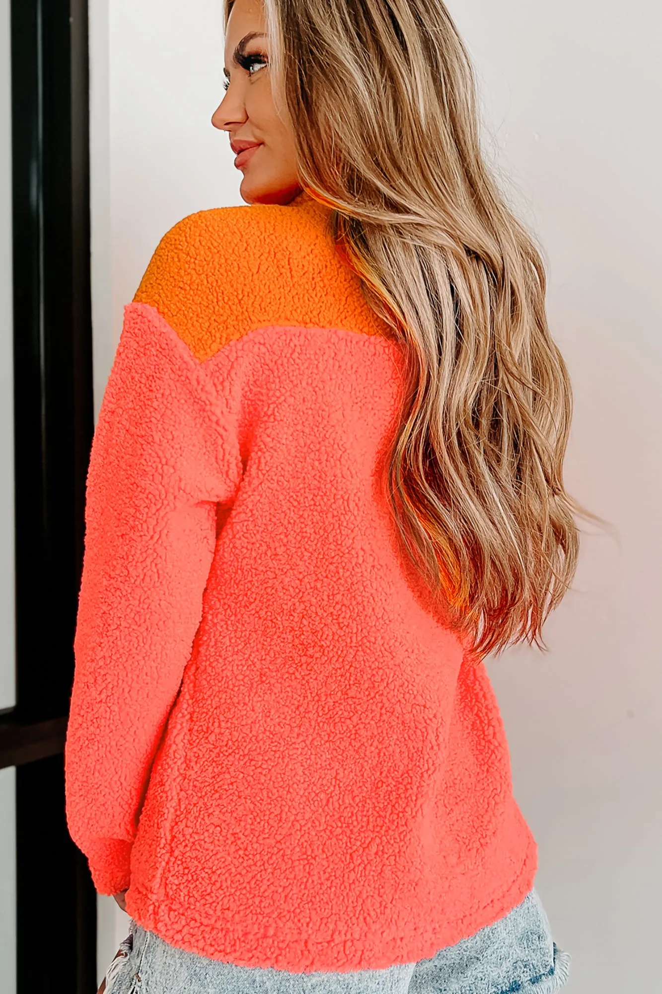 Cozy Feels Oversized Sherpa Pullover (Multi)