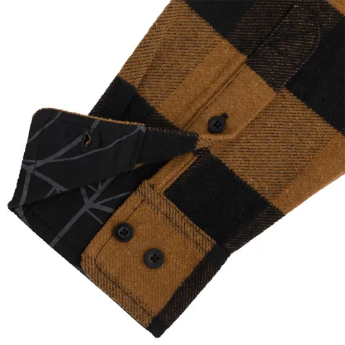 Creature Skateboard Longsleeve Flannel Shirt Web Black/Brown