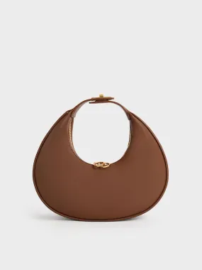 Crescent Hobo Bag - Brown
