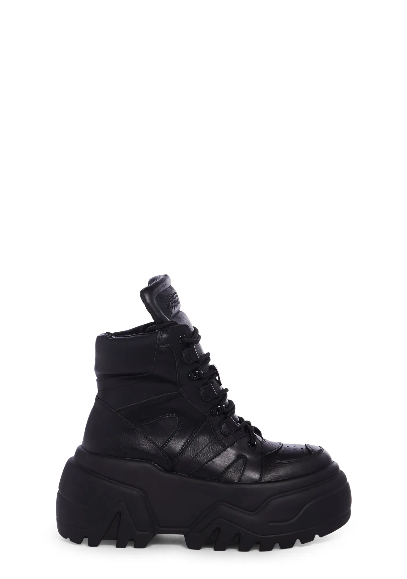 Crossfade High Top Platform Sneakers - Black-