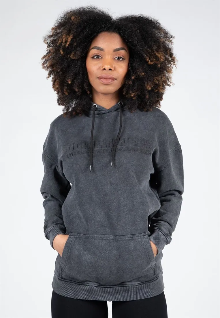 Crowley Women's Oversized Hoodie - Washed Gray - L Gorilla Wear