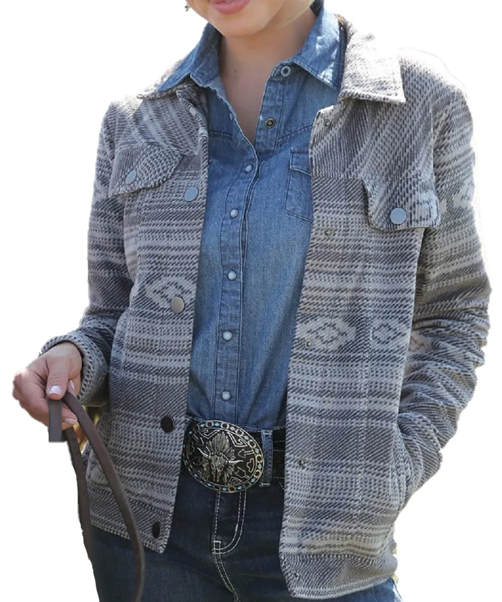 Cruel Girl Women's Blanket Stripe Trucker Jacket