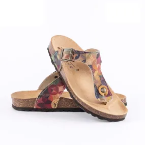 Cultura Portuguesa Flip Flop Rainbow | Vegan Cork Sandals