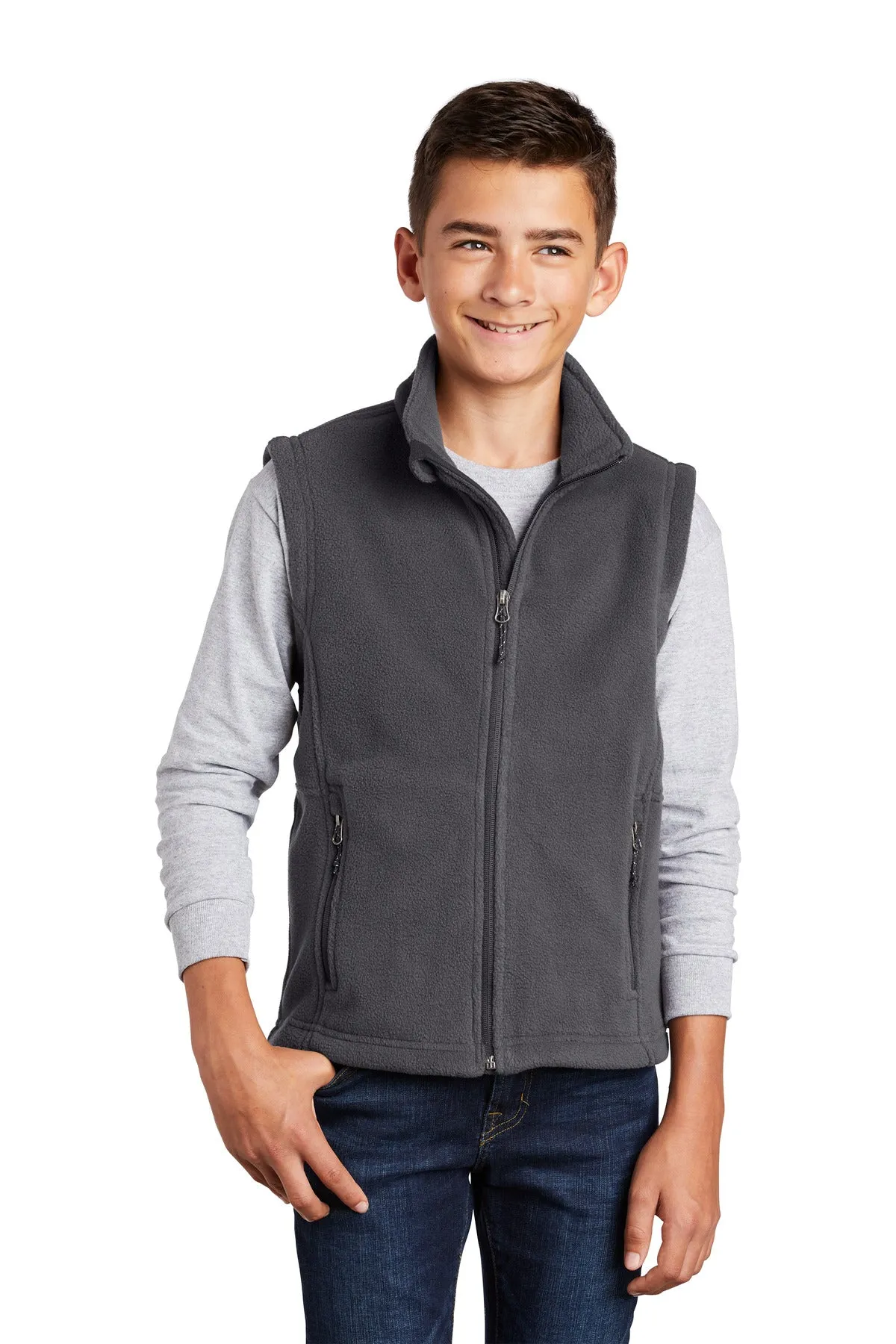 Custom Embroidered - Port Authority Youth Value Fleece Vest. Y219