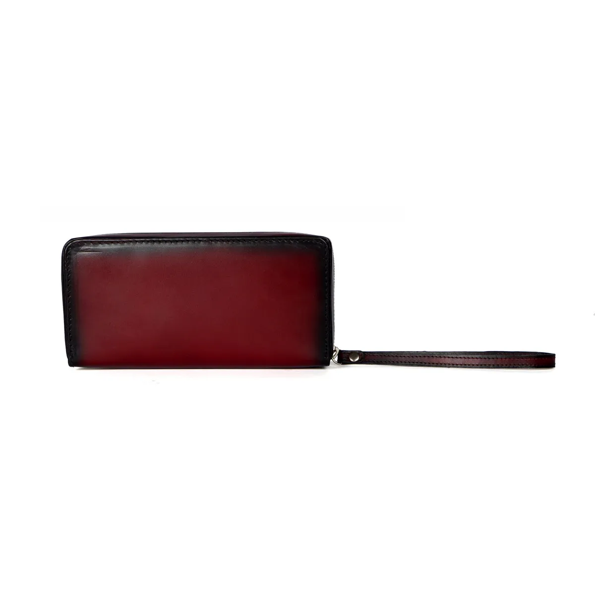 Customized Clutch/Wallet Key Hook in Wine Leather