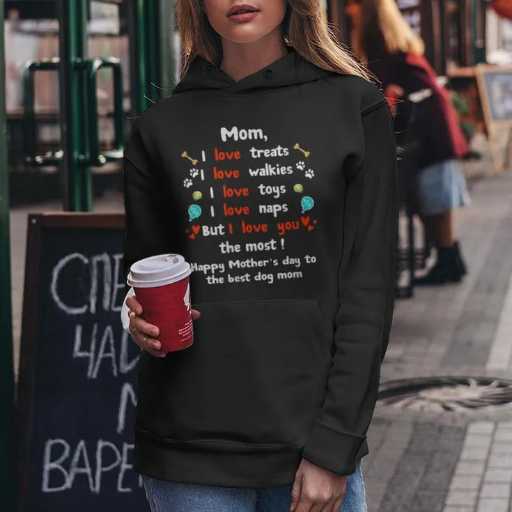 Cute Dog Mom Happy From Dog Women Hoodie