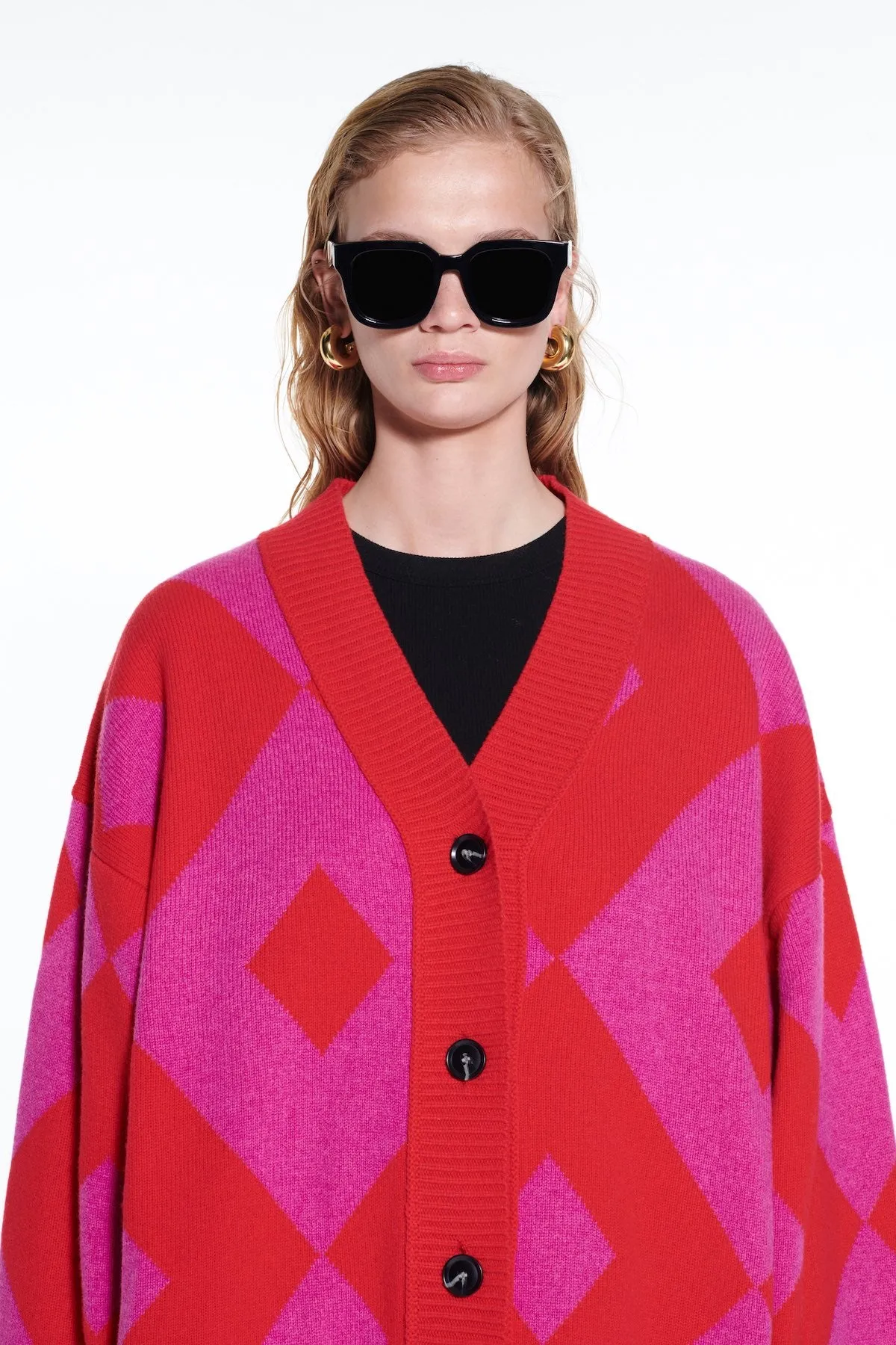 CÁRDIGAN OVERSIZE DE STAND STUDIO - GRIS