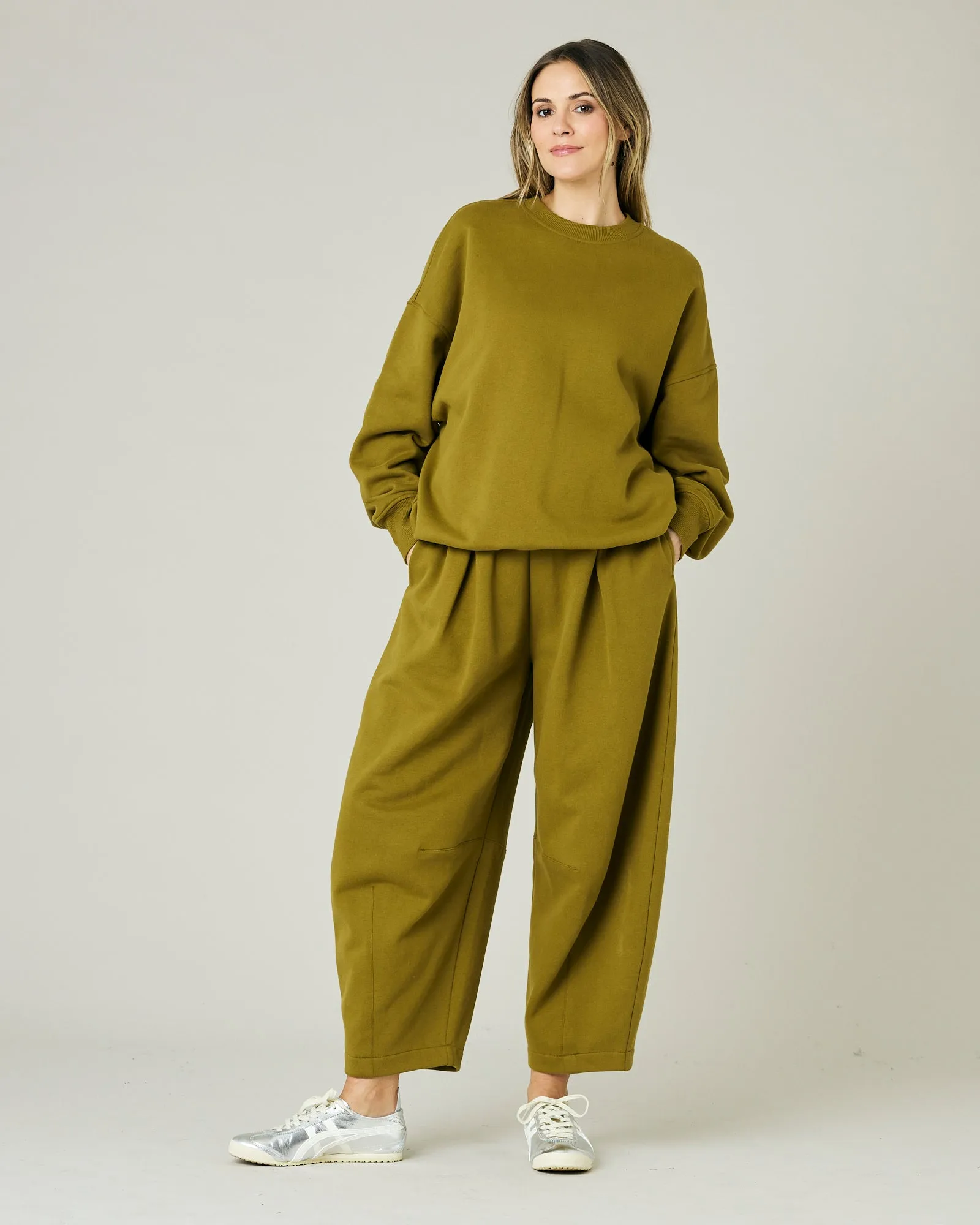 Daisy Golden Olive Organic Cotton Trousers
