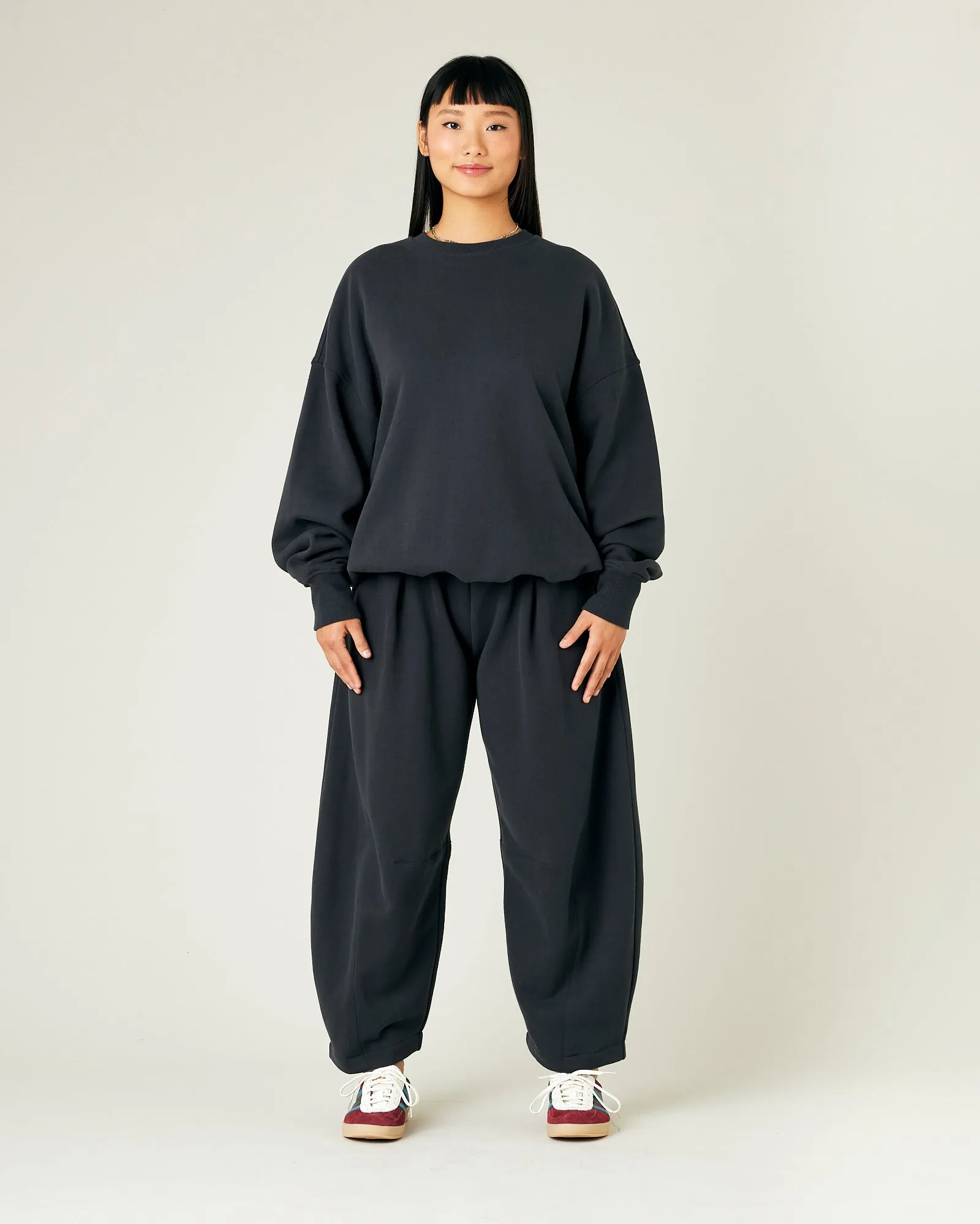 Daisy Slate Organic Cotton Jersey Trousers