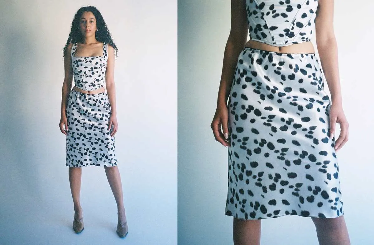 Dalmation Slip Skirt - multi