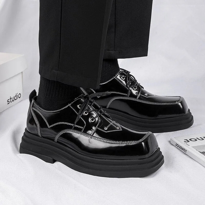 Danwol Contrast Stitch Patent Shoes