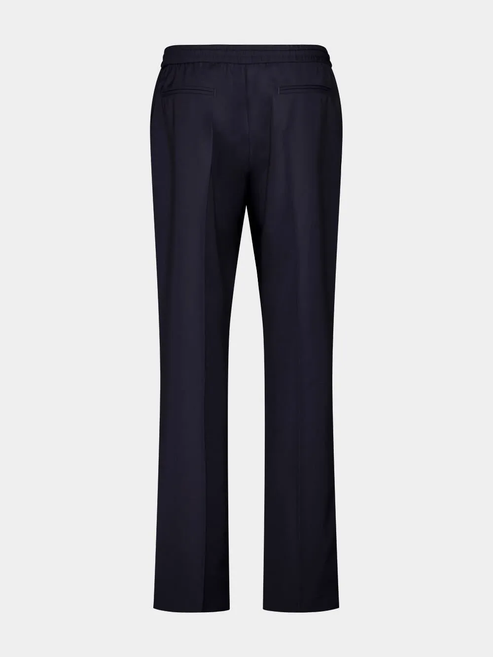 Dark Blue Wool Mohair Trousers