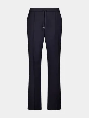 Dark Blue Wool Mohair Trousers