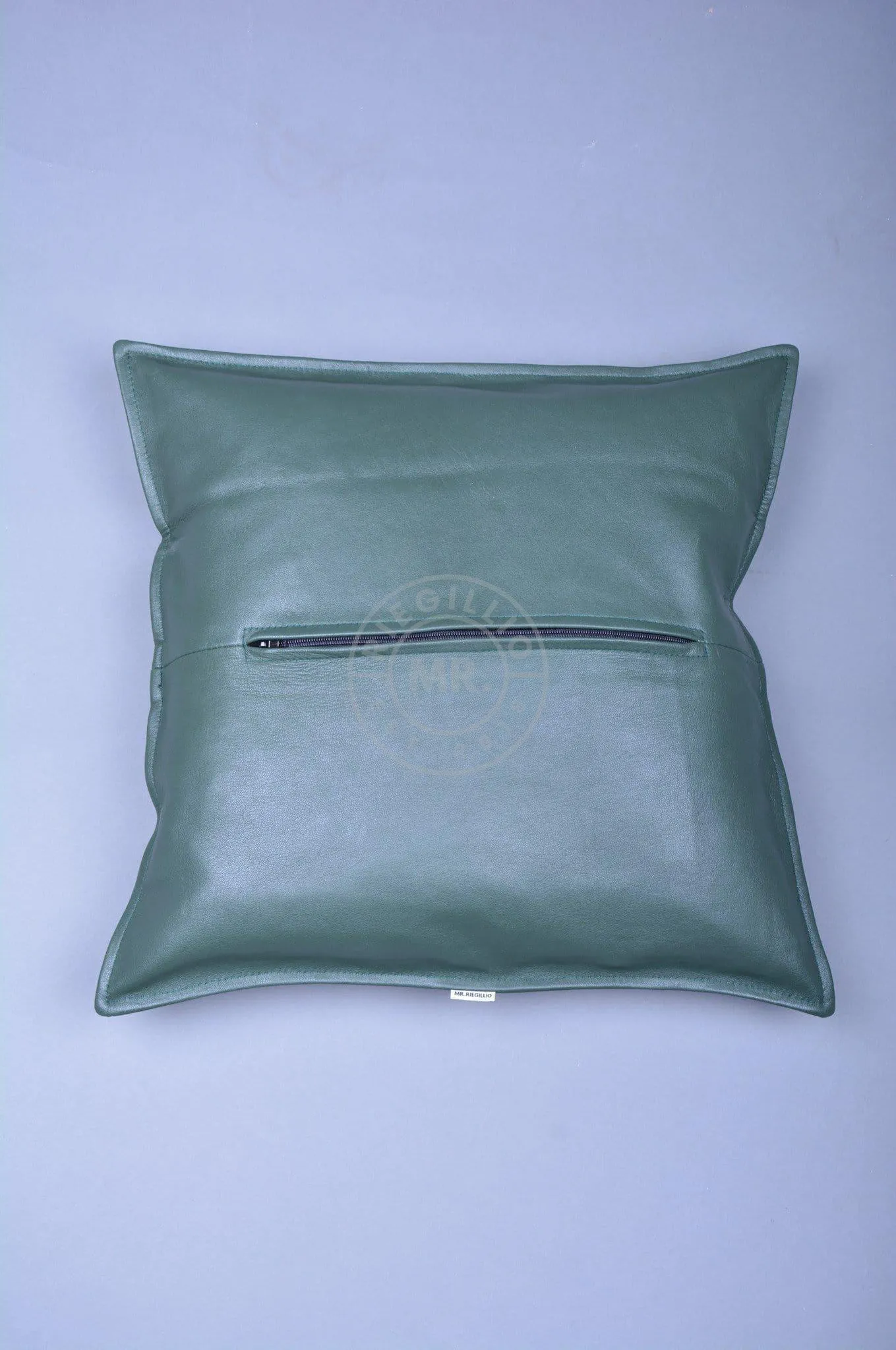 Dark Green Leather Pillow