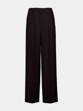 Dark Purple Wool Trousers