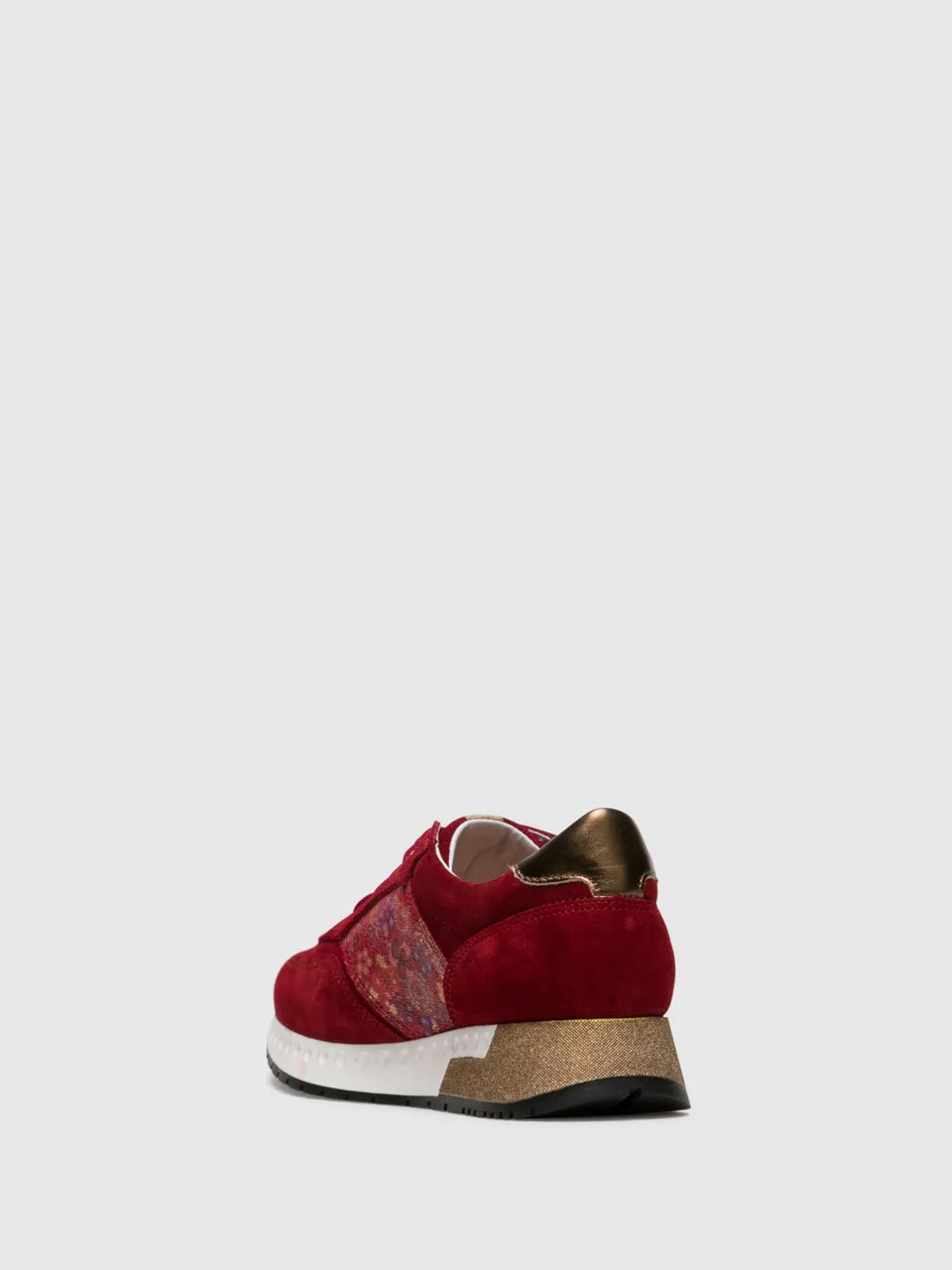 DarkRed Lace-up Trainers
