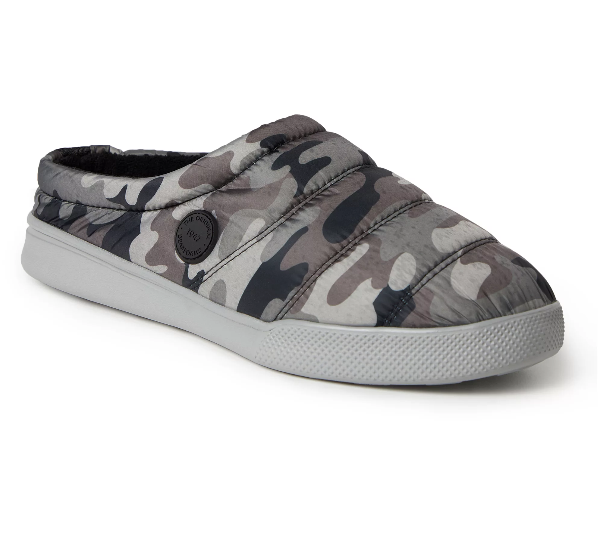 Dearfoams Men's Indoor/Outdoor Washable Sport Lounge Slipper