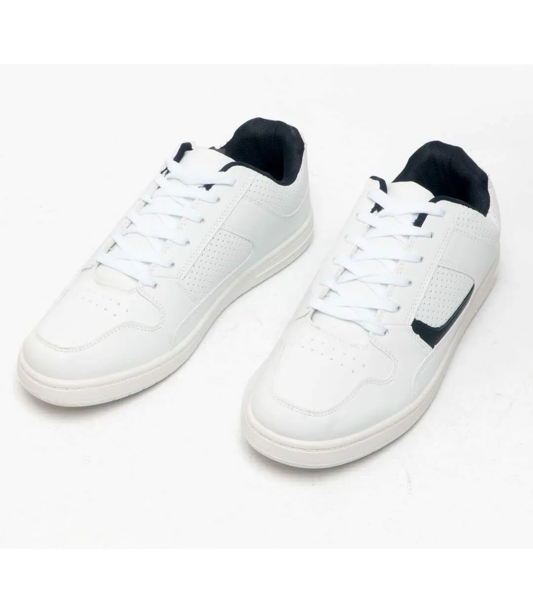 Dek Mens Euston Lace Trainers (White/Navy Blue) - UTDF916