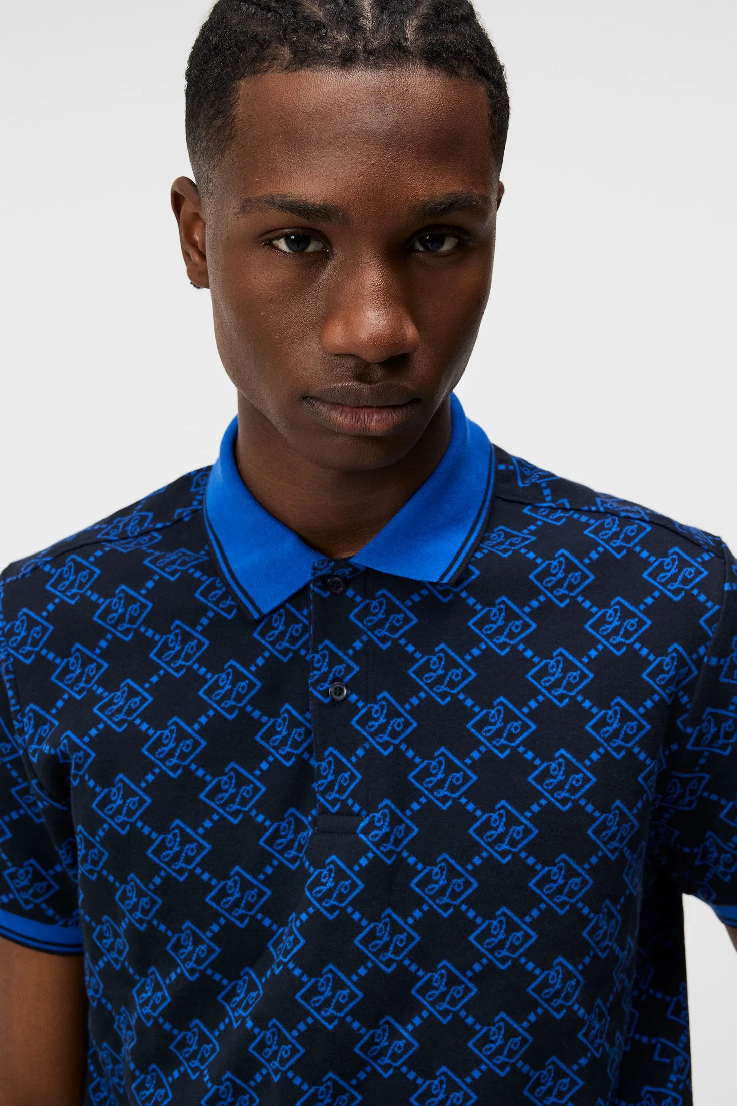 Deklan Jacquard Polo / JL Navy