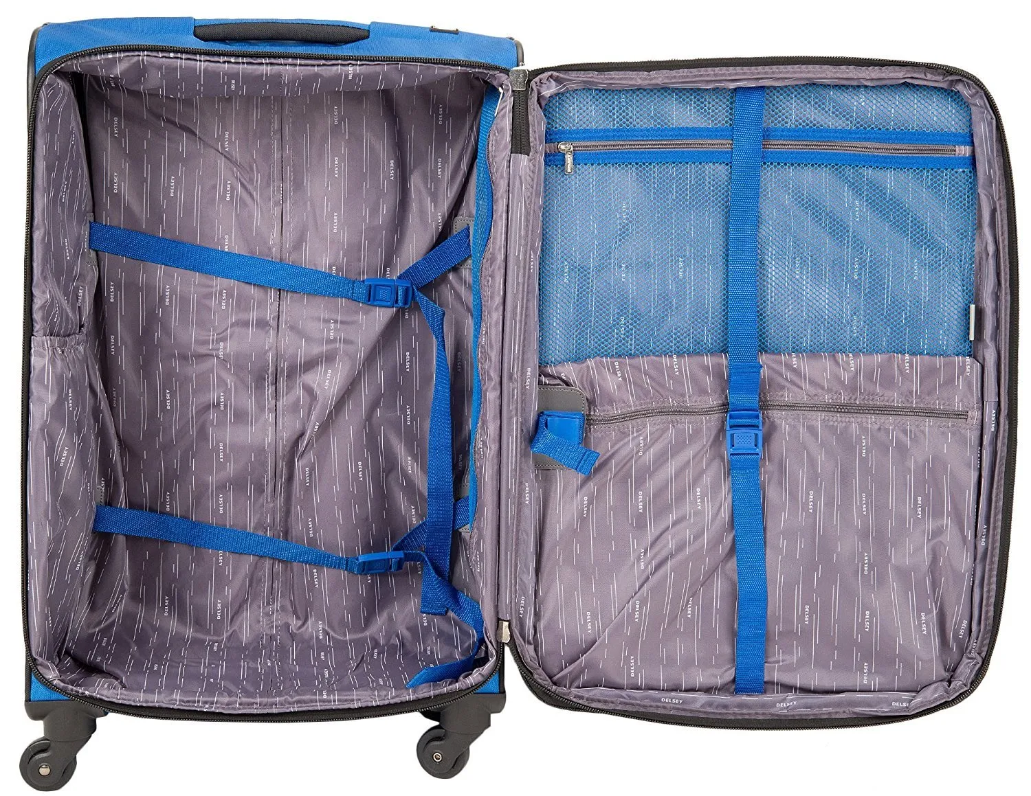 Delsey Luggage Agility Softside 21 Inch Carry On Expandable Spinner (Blue)