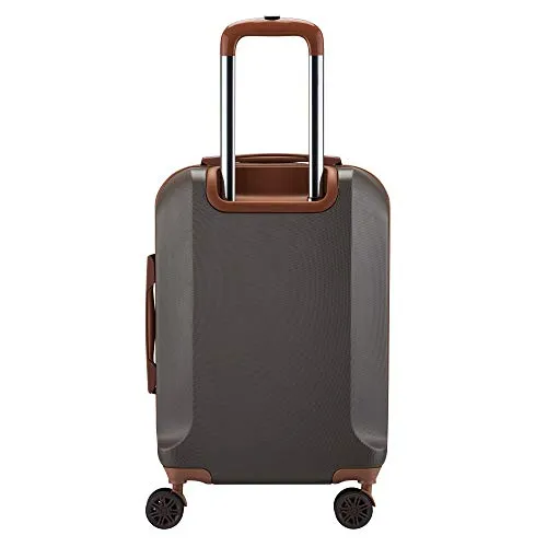 DELSEY Paris 40314880506 First Class Expandable Luggage with Spinner Wheels, Chocolate, Carry-On 21-Inch