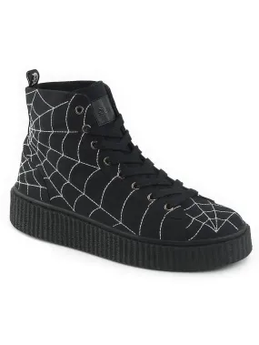 DEMONIA Spider Web High-Top Platform Sneakers