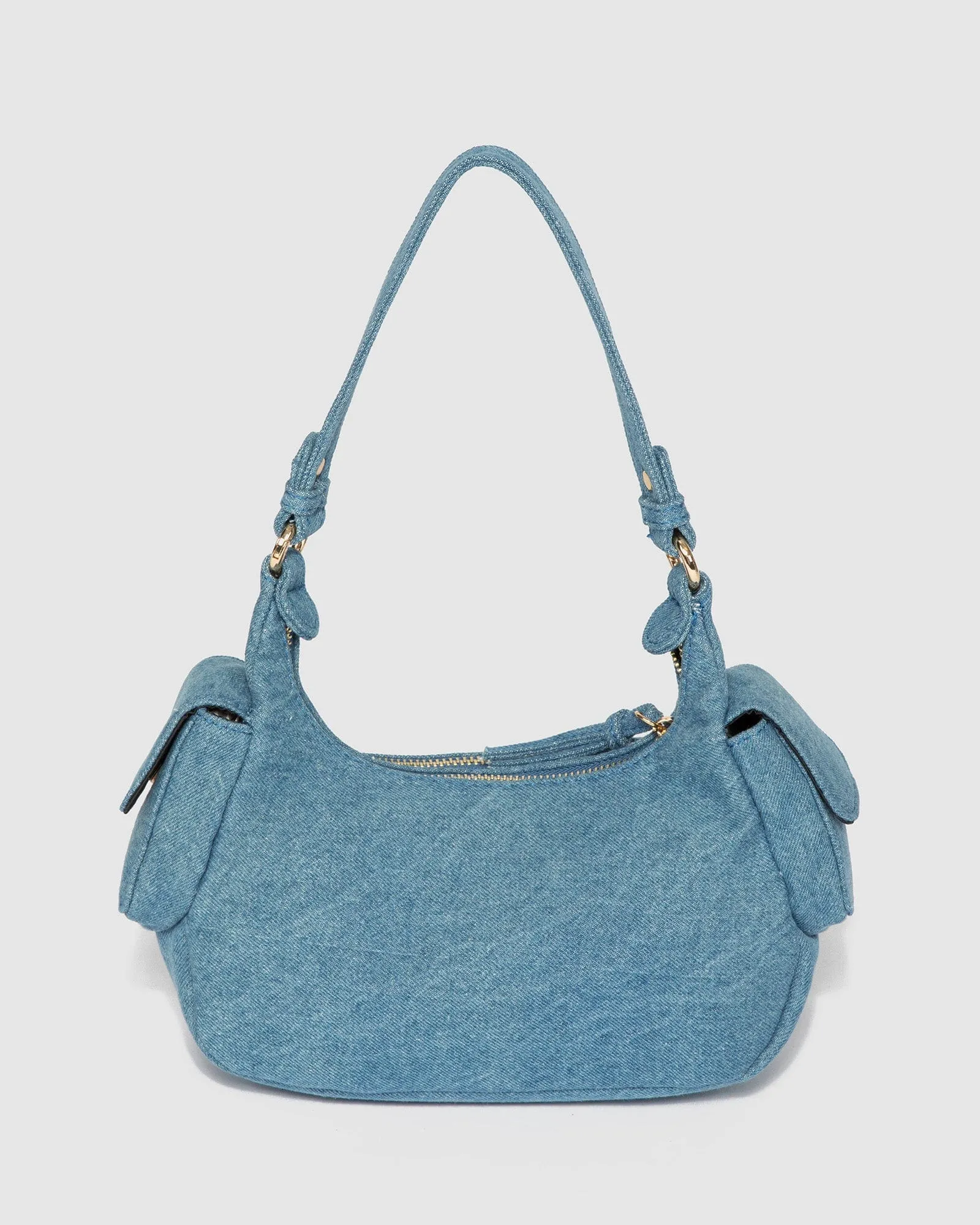 Denim Blue Delilah Pocket Shoulder Bag