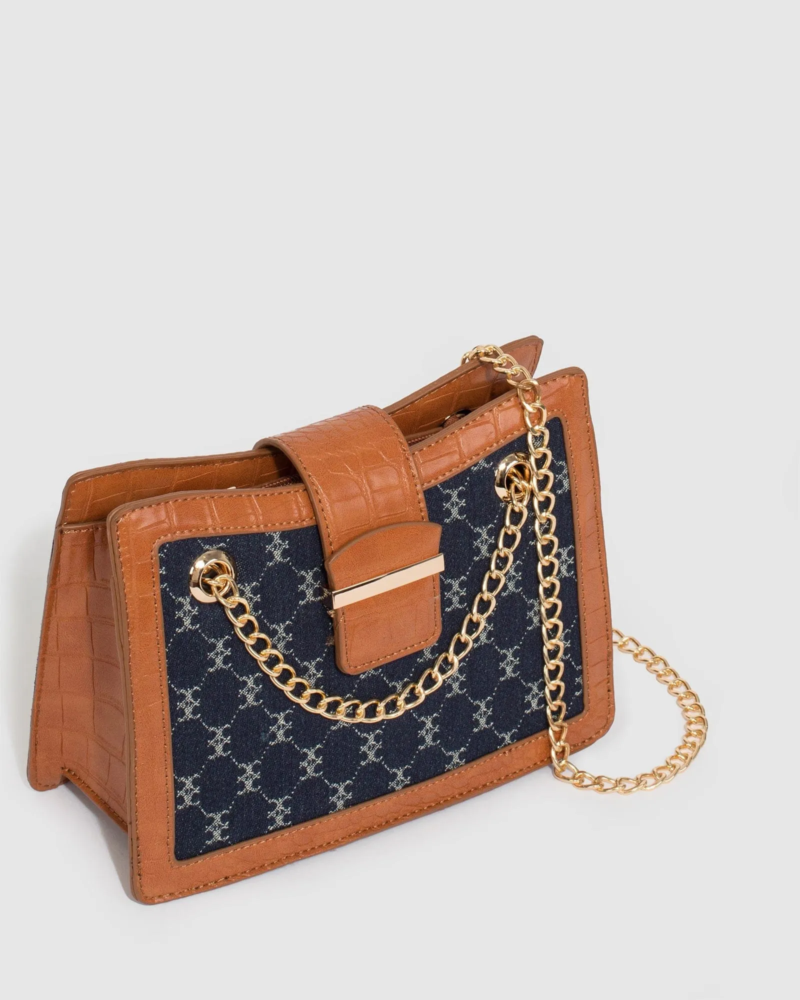 Denim Monogram Electra Shoulder Bag