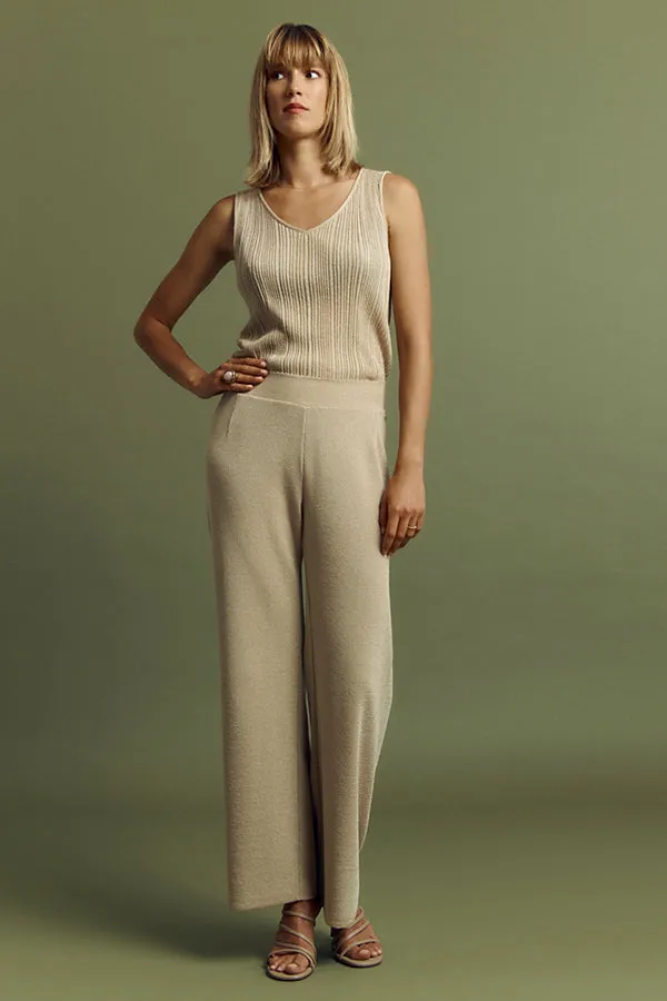Devernois YALUX IRIDESCENT MILANO KNIT TROUSERS