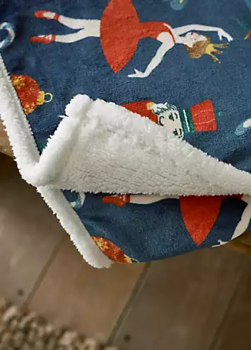 Deyongs Nutcracker Fleece Sherpa Throw | Kaleidoscope