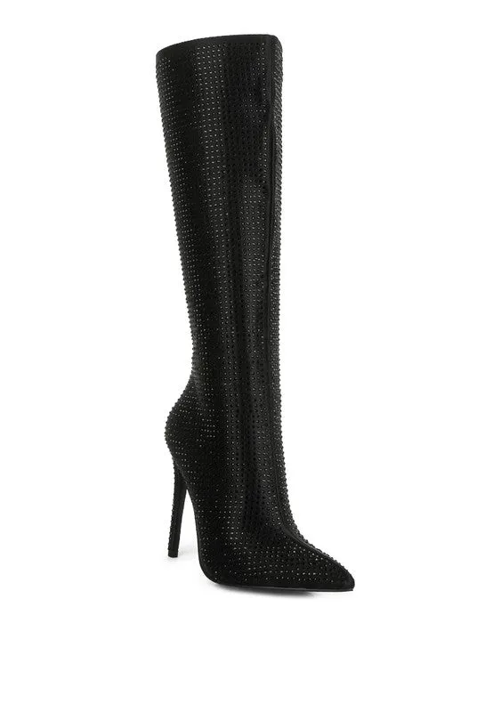 Diamante High Heeled Boot