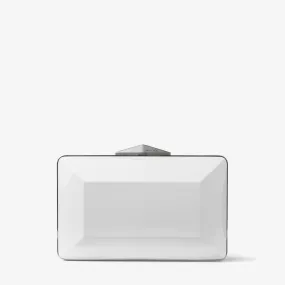 Diamond Box Clutch Black and White Bi-Colour Acrylic Box Clutch Bag