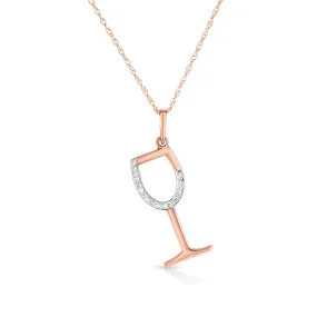 Diamond Wine Glass Pendant