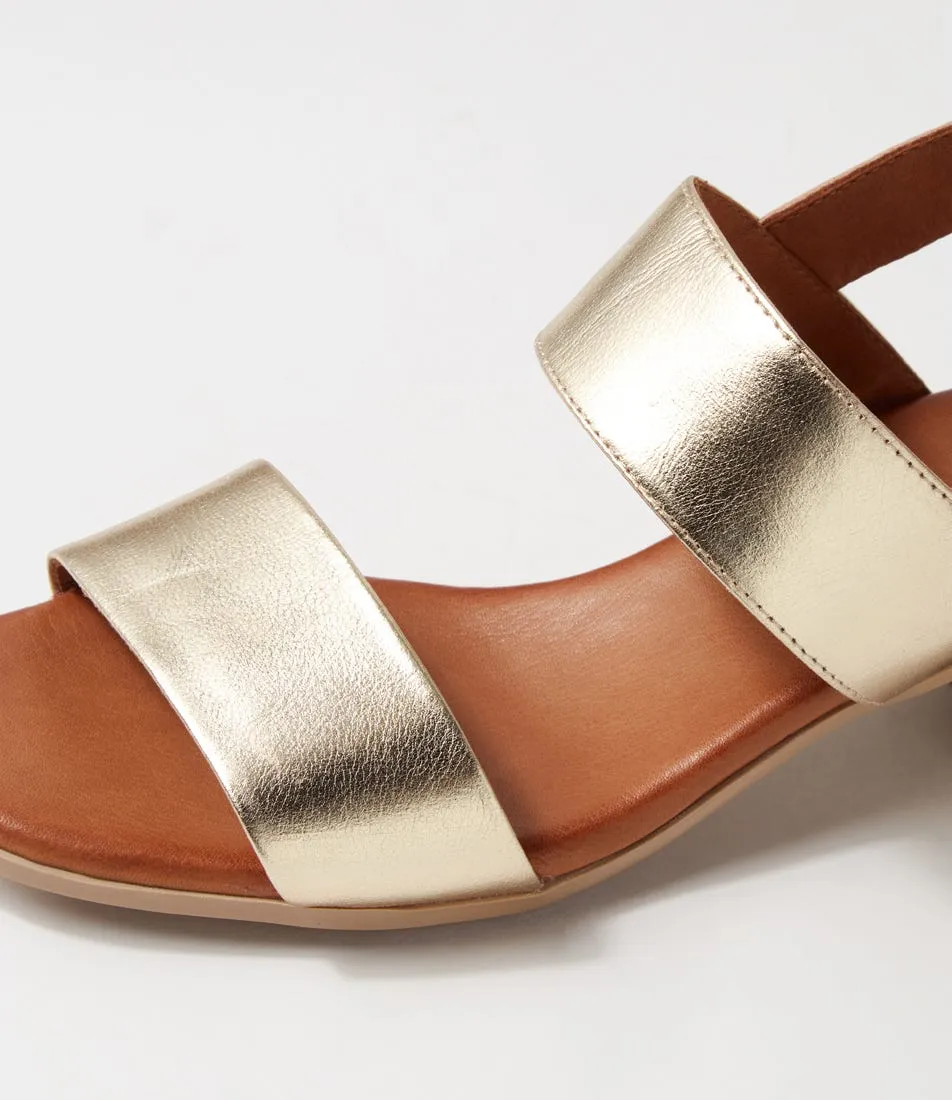 DIANA FERRARI Tryme Pale Gold Leather Sandals