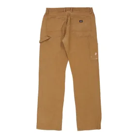 Dickies Carpenter Trousers - 34W 34L Brown Cotton