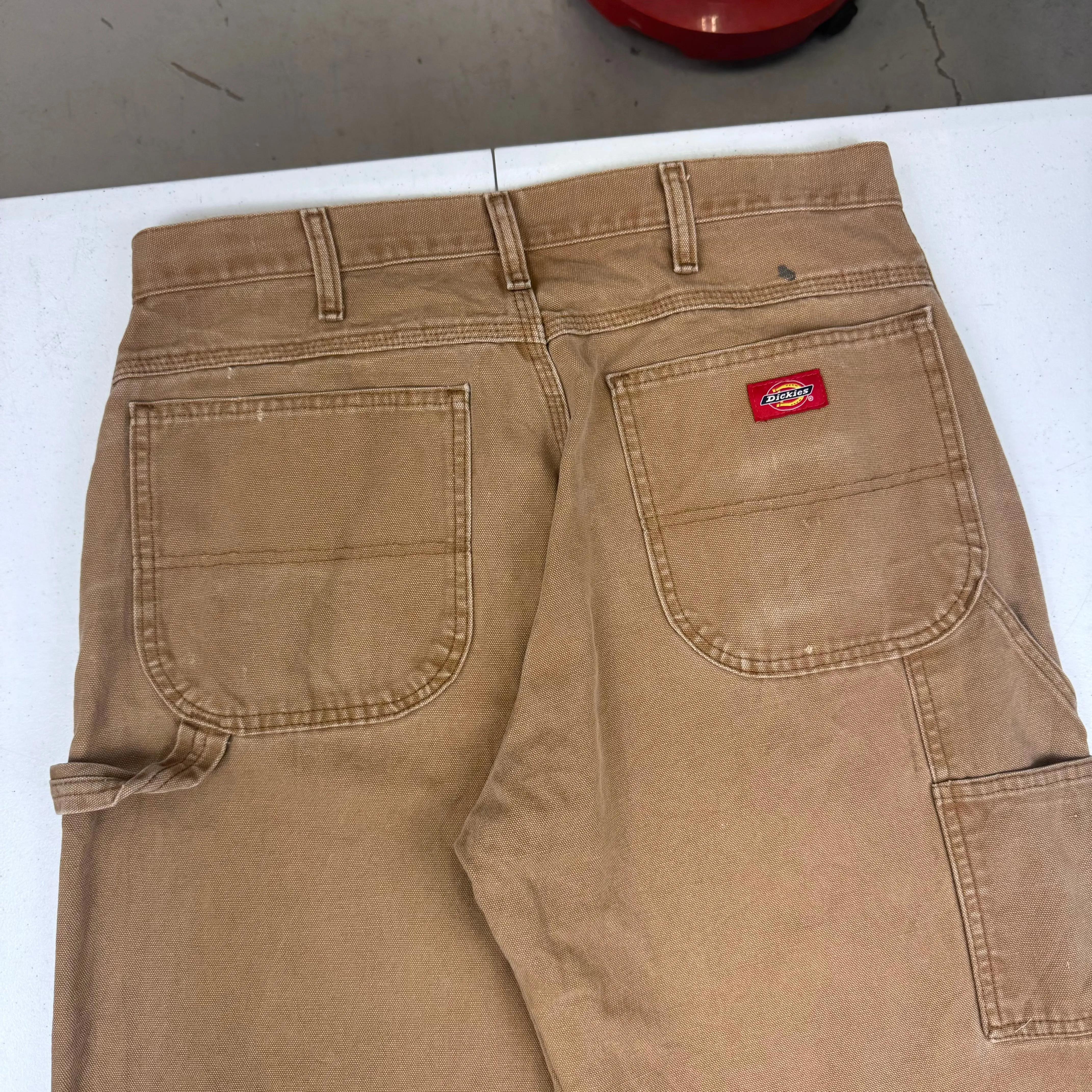 Dickies Distressed Workwear Carpenter Trousers Brown